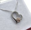 Sterling Silver Natural Diamond (0.10ct) Heart with Paw Pendant and Sterling Silver Chain, W/A $685.00. - 3