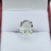 Sterling Silver Natural Green Amethyst (4ct) Ring, Size 7, W/A $605.00.