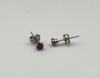 10KT White Gold Natural Ruby (0.28ct) Stud Earrings, W/A $495.00. Ruby is the birthstone for July. - 3