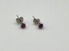 10KT White Gold Natural Ruby (0.28ct) Stud Earrings, W/A $495.00. Ruby is the birthstone for July. - 4