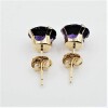 14KT Yellow Gold Natural Amethyst (2.5ct) Earrings, W/A $600.00. Amethyst is the birthstone for February. - 3