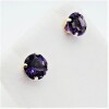 14KT Yellow Gold Natural Amethyst (2.5ct) Earrings, W/A $600.00. Amethyst is the birthstone for February. - 4