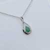 Sterling Silver Natural Emerald (0.55ct) and Natural Diamond (0.06ct) Pendant With Sterling Silver Chain, W/A $760.00. Emerald is the birthstone for May. - 2