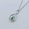 Sterling Silver Natural Emerald (0.55ct) and Natural Diamond (0.06ct) Pendant With Sterling Silver Chain, W/A $760.00. Emerald is the birthstone for May. - 3