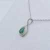 Sterling Silver Natural Emerald (0.55ct) and Natural Diamond (0.06ct) Pendant With Sterling Silver Chain, W/A $760.00. Emerald is the birthstone for May. - 4