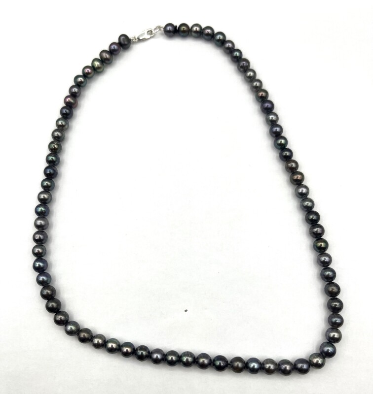 Single Strand 6.8-5.7mm Pearl 18.5" Necklace, W/A $530.00.