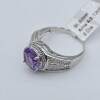 Sterling Silver Natural Amethyst (1.5ct) with Natural Diamond (0.01ct) Ring, Size 8, W/A $600.00. Amethyst is the birthstone for February. - 2