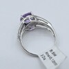 Sterling Silver Natural Amethyst (1.5ct) with Natural Diamond (0.01ct) Ring, Size 8, W/A $600.00. Amethyst is the birthstone for February. - 3