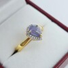 Gold Plated Sterling Silver Natural Tanzanite (0.65ct) with CZ (0.20ct) Ring, Size 7, W/A $755.00. Tanzanite is the birthstone for December. - 3