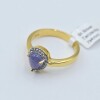 Gold Plated Sterling Silver Natural Tanzanite (0.65ct) with CZ (0.20ct) Ring, Size 7, W/A $755.00. Tanzanite is the birthstone for December. - 4