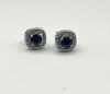 Sterling Silver Natural Blue Sapphire (0.66ct) with Diamond (0.01ct) Earrings, W/A $600.00. Sapphire is the birthstone for September.