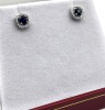 Sterling Silver Natural Blue Sapphire (0.66ct) with Diamond (0.01ct) Earrings, W/A $600.00. Sapphire is the birthstone for September. - 5