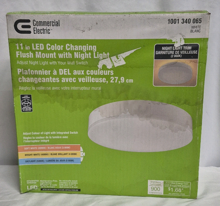 New Commercial Electric 11" LED Colour Changing Ceiling Light