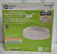 New Commercial Electric 11" LED Colour Changing Ceiling Light