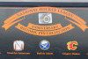 National Hockey League 75th Anniversary Historic Pin Collection . 43 NHL Pins in Frame . Measures 14.5"&times;11.5" - 2