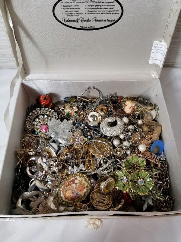 Loaded box full of vintage to modern jewelry