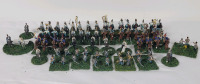 Twenty Nine (29) Sets Handpainted " Napoleonic Wars Foot & Calvary Soldiers w/Officers " 15mm Lead Miniature Soldiers