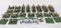 Twenty Five (25) Sets Handpainted " Napoleonic Wars Cannon Regiments w/Officers " 15mm Lead Miniature Soldiers