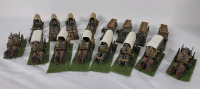 Sixteen (16) Sets Handpainted " Western Wagon Train " 15mm Lead & Plastic Miniatures