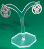 Sterling Silver Charles Rennie Mackintosh Celtic Triskele Oval Pierced Earrings 1998 Hallmark - 2