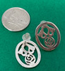 Sterling Silver Charles Rennie Mackintosh Celtic Triskele Oval Pierced Earrings 1998 Hallmark - 3