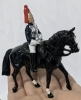 5 BRITAINS 1980s Lead-Based Enameled Mounted Figures: Queen Elizabeth, Royal Horseguards, Clarion Trumpeter | 3.5" Tall - 4