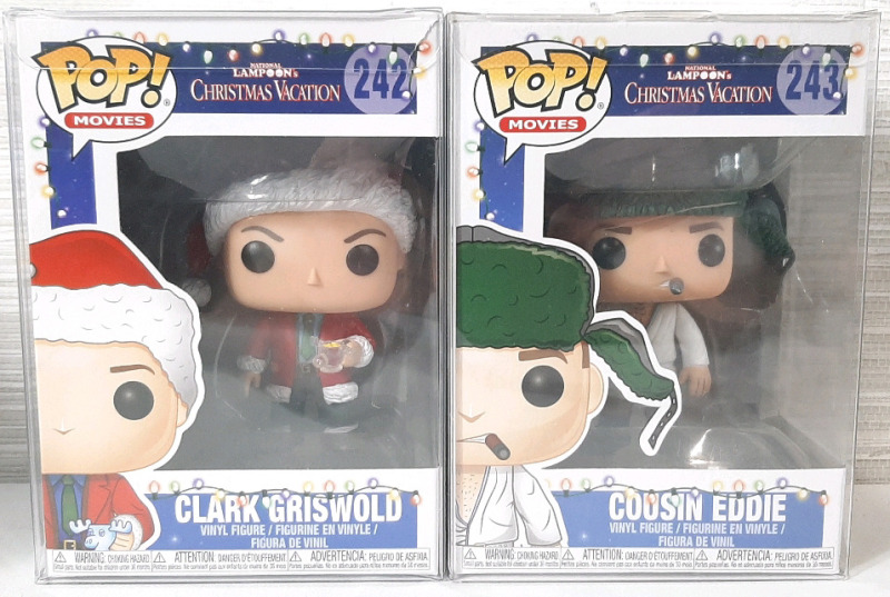 2 New National Lampoons Christmas Vacation Funko Pop Vinyl Figures, Including Clark Griswold & Cousin Eddie