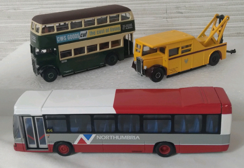 3 Corci Diecast Miniature Busses 3-6" Northumbria Bus, London Transport