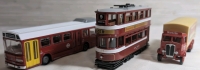 EFE Diecast Model Lot Of 3 Containing Horsfield Tram Car, AEC Mammoth Truck & Leyland National Short Body