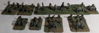 11 (39 Soldiers) Handpainted Metal Based Miniature Anti-Tank & Mortar Units Approx 1.25"