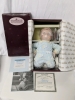 As-New 1993 Ashton-Drake Galleries Precious Playmates "Johnny" Handcrafted Limited Edition Numbered 6846F-A Porcelain Doll, Teddy, Original Box & Papers | Approx 9.5" Tall - 2