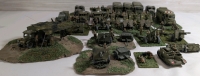 Lot Of Handpainted Metal & Plastic Miniature World War 2 Vehicles, Anti-Tank & Infantry Units