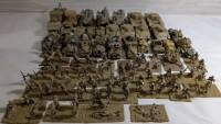 60 Handpainted Metal & Plastic Based World War 2 Vehicles & Infantry Units