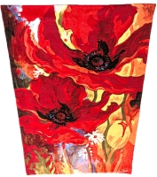 Gorgeous Flemish Tapestry Belgium : Simon Bull's Flower Vertical "Bright New Day" | 54.33" x 37"