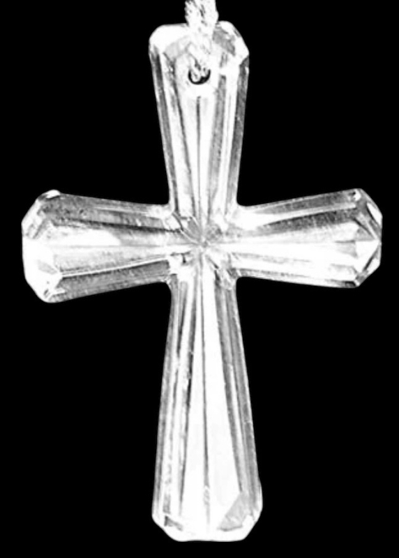 Waterford Crystal Signed Cross 925 Sterling Silver Chain Cross 2 Inch Hand Made in Ireland