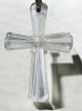 Waterford Crystal Signed Cross 925 Sterling Silver Chain Cross 2 Inch Hand Made in Ireland - 2