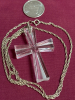 Waterford Crystal Signed Cross 925 Sterling Silver Chain Cross 2 Inch Hand Made in Ireland - 6