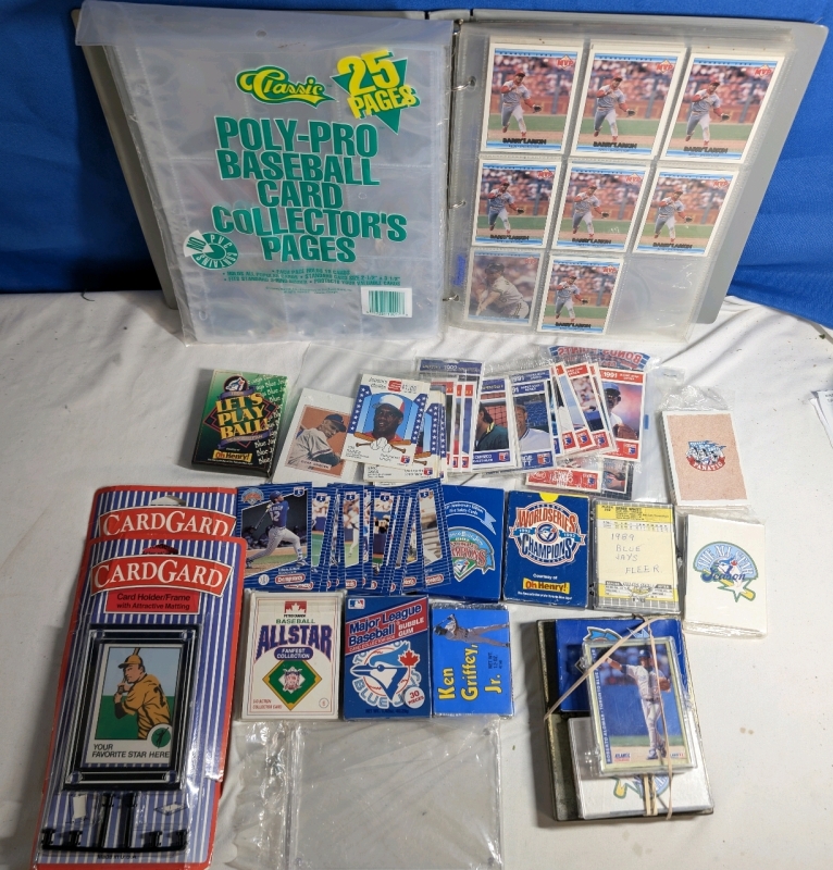 Huge MLB Baseball Card Lot Loose Cards & Unopened Pack