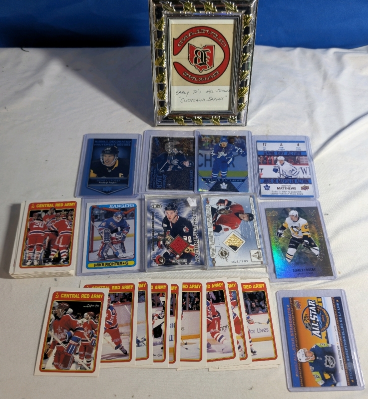 NHL Hockey Single Cards Lot With Cleveland Barons Sticker