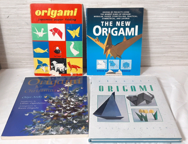 4 Softcover and Hardcover Origami Books, Including The New Origami, Classic Origami, Origami Japanese Paper Folding & Origami for Christmas