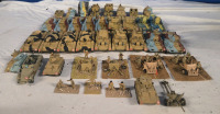 38 Pcs | Appears To Be British Lead/ Plastic Military Tanks & Armored Vehicles | Tallest Vehicle Measures 3½ Long" x 1¼" Tall