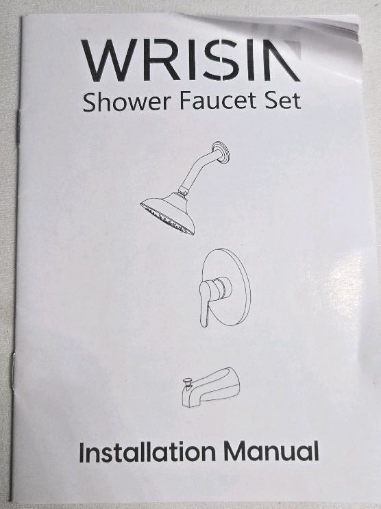 New 4 Pcs | Wrisen Shower Faucet Set; Includes Shower Head Faucet & Wall Faucet Kit | Colour: Matte Black * Retails For $120+ *