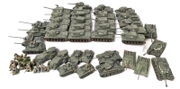 TANKS!! Handpainted Wargaming Tank-y Miniatures: 35 Plastic / Resin Tanks, 3 Cast Metal Tanks, 27 Cast Metal Soldiers (25mm, 9 Sets of 3) | Tanks up to 4.5" Long incl Barrel