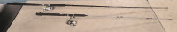 2 Pcs | Ocean City 5' 6" Boat Rod | Medium Action, 16-30 Pound Line Weight, 1-3 Oz Lure Weight W/ Halo Reel | & Aerial Star Rods 7' 20-30 Lbs Line Weight, &frac34;-3Oz Lure W/ Quantum Boca Reel
