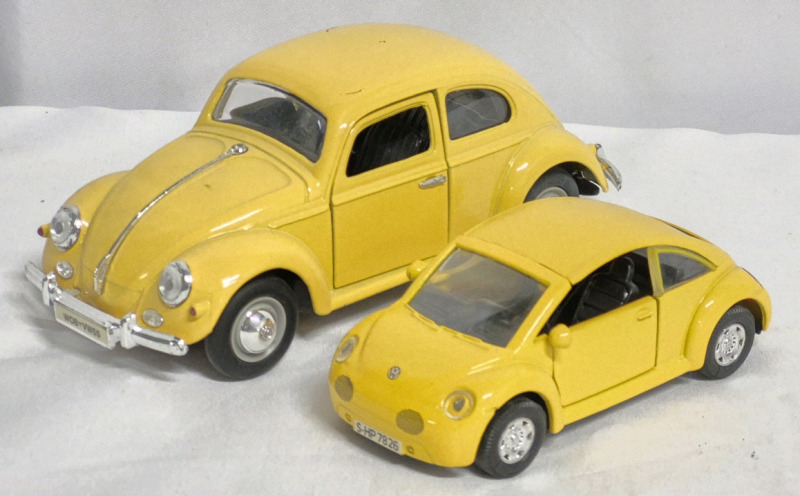 2 Volkswagon Beetle Diecast Cars