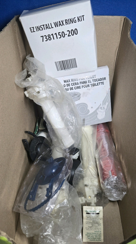 6+ Pcs | Assorted Toilet Repair Lot | Includes Wax Ring Kit, Snake, Plug & Much More!