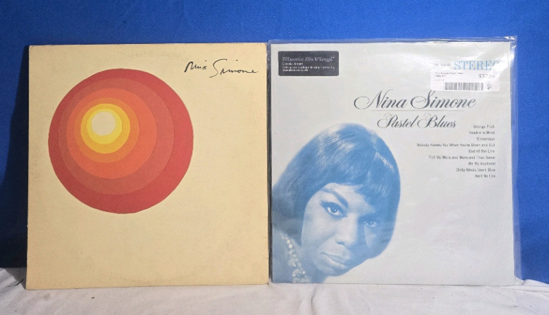 2 Vinyl Albums - Nina Simone & Nina Simone Pastel Blues LP Records