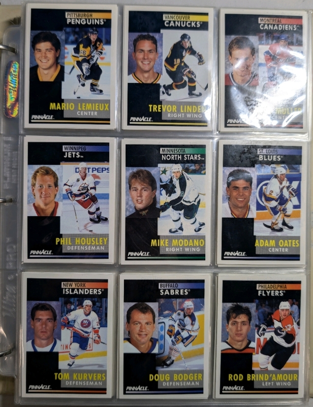 1991 Binder Of NHL Hockey Pinnacle Card Set *Unsure If Complete*