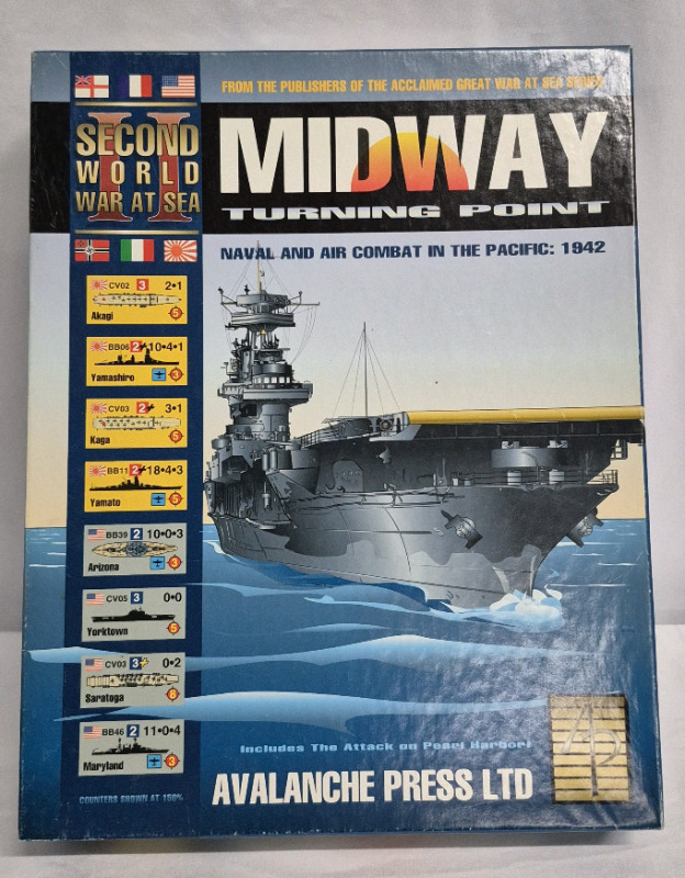 2002 Second World War at Sea Midway Turning Point Tabletop Board Game - Avalanche Press Ltd.