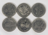 1968 - 1975 Canadian One Dollar Coins . 1968 , 1970 , 1971 , 1973 , 1974 & 1975 . Six (6) Coins